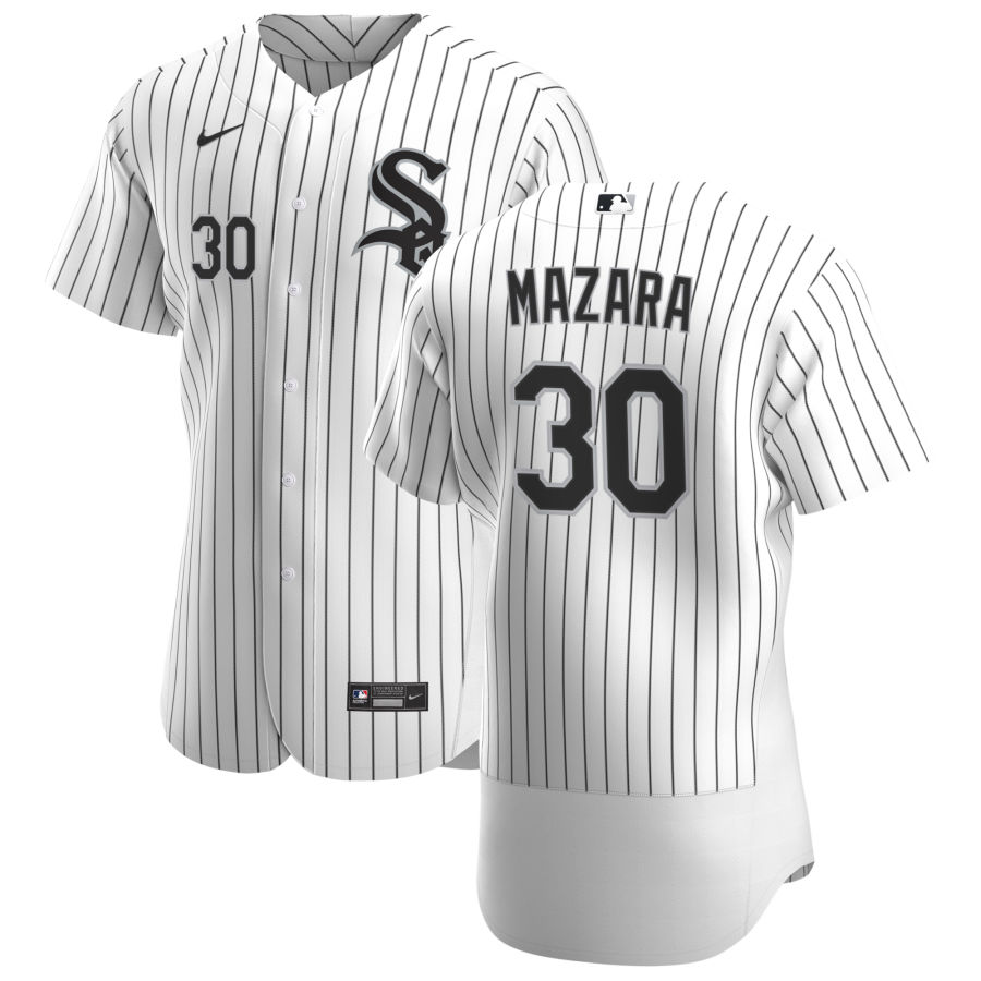 Chicago White Sox 30 Nomar Mazara Men Nike White Home 2020 Authentic Player MLB Jersey